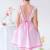 Robe cérémonie bohème   avec fine dentelle  lili Rose bonbon rose fuchsia 2 - vertbaudet enfant 