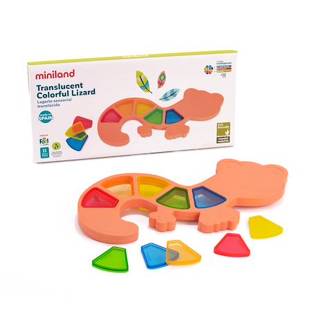 Jeu sensoriel de couleurs : lézard translucide Vert 3 - vertbaudet enfant 