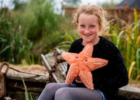 Peluche etoile de mer 25cm 100% recyclée Orange 2 - vertbaudet enfant 
