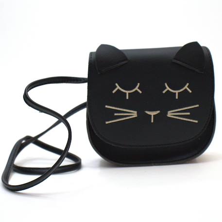 Sac bandoulière mina le chat Noir+Rose 1 - vertbaudet enfant 