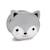 Sac bandoulière gaspard le chaton Gris+Noir+Rose 1 - vertbaudet enfant 