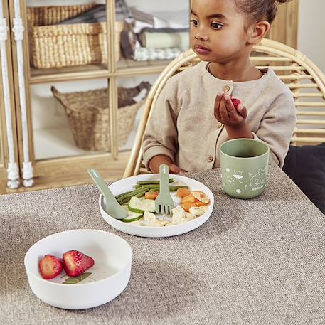Vaisselle enfant en matériau bio Grenouille Vert 6 - vertbaudet enfant 