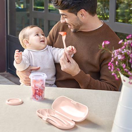 Set de couverts enfant valencia Blanc+Bleu+Rose 14 - vertbaudet enfant 