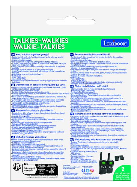 Talkie-walkies digitaux portée 8km  Longue Distance, écran LCD Son Digital, Clip Ceinture Noir 4 - vertbaudet enfant 