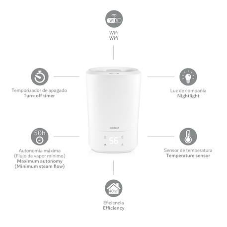Humidificateur wifi humitop connect Blanc 2 - vertbaudet enfant 