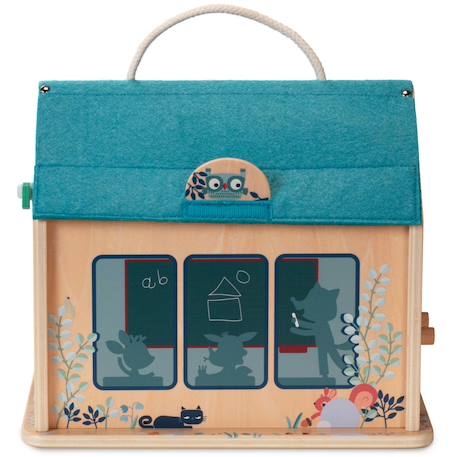 Jeu d'activités en bois ma première école Beige, bleu, orange 2 - vertbaudet enfant 
