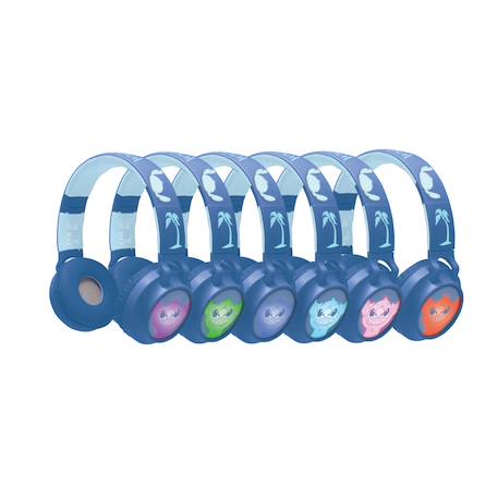 Casque lumineux pliable bluetooth et filaire stitch avec limitation du volume MULTICOLORE 6 - vertbaudet enfant 