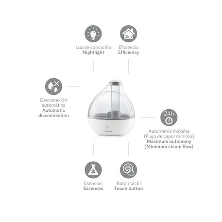 Humidificateur humidrop Blanc 2 - vertbaudet enfant 
