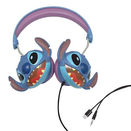 Casque stéréo filaire pliable stitch avec limitation de volume d'écoute MULTICOLORE 1 - vertbaudet enfant 