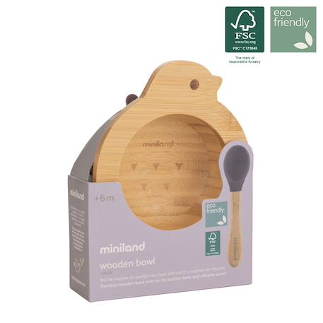 Bol ventouse avec compartiments - Oiseau Bois 3 - vertbaudet enfant 