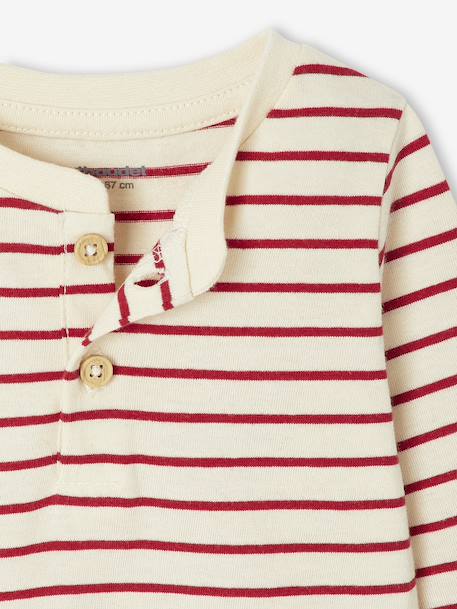 Lot de 3 tee-shirts bébé noix de pécan+rouge 12 - vertbaudet enfant 