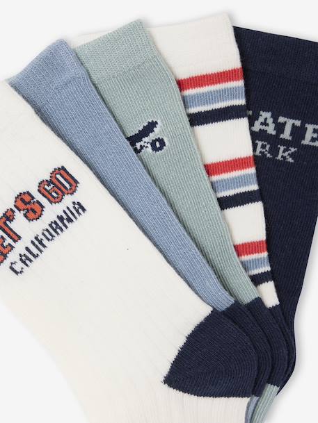 Lot de 5 paires de chaussettes 'Skate' garçon Assorties 2 - vertbaudet enfant 