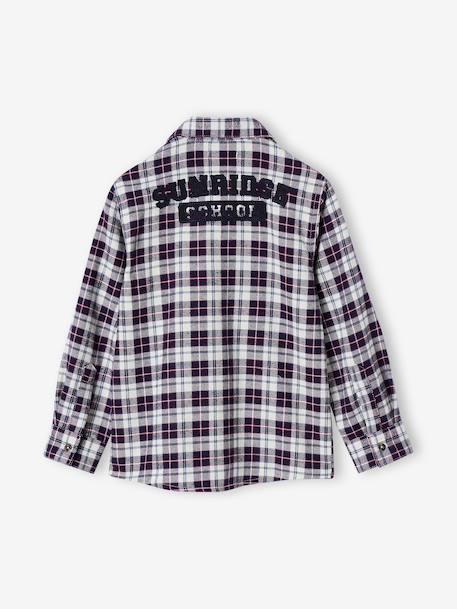 Chemise flanelle à carreaux garçon carreaux bleu 3 - vertbaudet enfant 