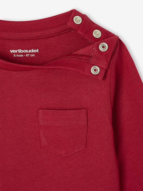 Lot de 3 tee-shirts bébé noix de pécan+rouge 14 - vertbaudet enfant 
