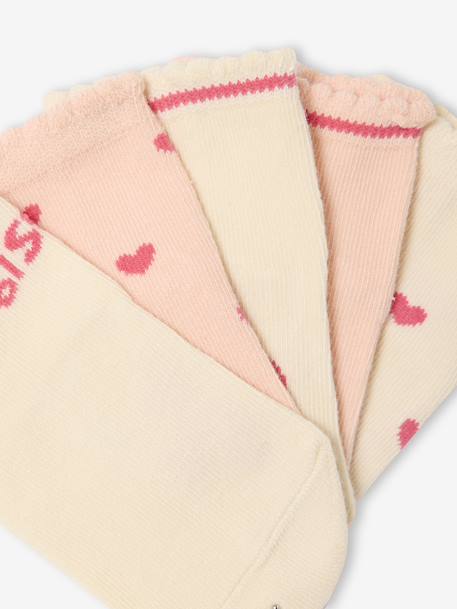 Lot de 5 paires de chaussettes coeurs bébé Assorties 3 - vertbaudet enfant 