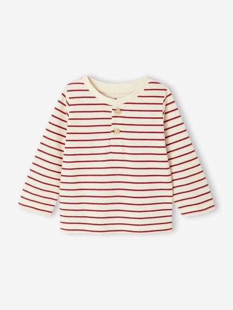 Lot de 3 tee-shirts bébé noix de pécan+rouge 9 - vertbaudet enfant 
