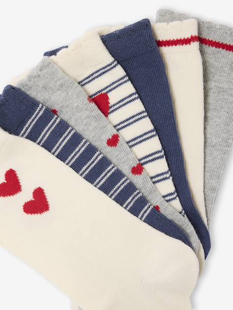 Lot de 7 paires de chaussettes coeurs fille Assorties 2 - vertbaudet enfant 