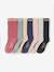Lot de 7 paires de mi-chaussettes fille lurex bleu+framboise+rose poudré 3 - vertbaudet enfant 