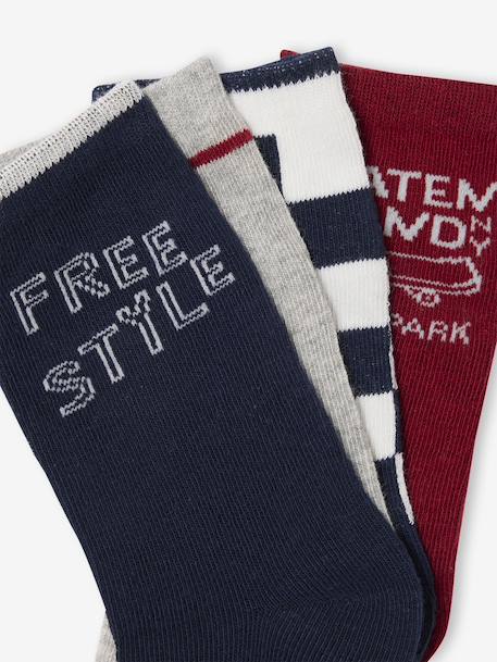 Lot de 4 paires de chaussettes 'Skate' garçon Assorties 2 - vertbaudet enfant 