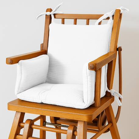 Coussin de chaise haute en coton bio Blanc+Fraise+Honey+Rose+Vert+Vichy 4 - vertbaudet enfant 