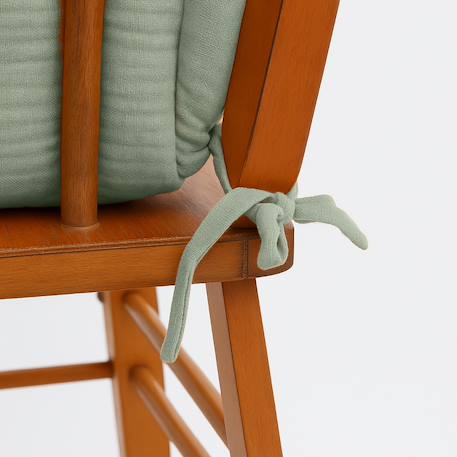 Coussin de chaise haute en coton bio Blanc+Fraise+Honey+Rose+Vert+Vichy 30 - vertbaudet enfant 