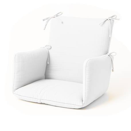Coussin de chaise haute en coton bio Blanc+Fraise+Honey+Rose+Vert+Vichy 1 - vertbaudet enfant 