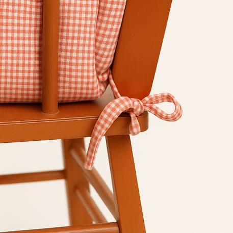 Coussin de chaise haute en coton bio Blanc+Fraise+Honey+Rose+Vert+Vichy 36 - vertbaudet enfant 
