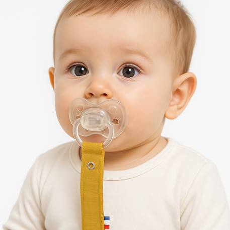 Attache tétine en coton bio Blanc+Fraise+Honey+Rose+Vert+Vichy 14 - vertbaudet enfant 