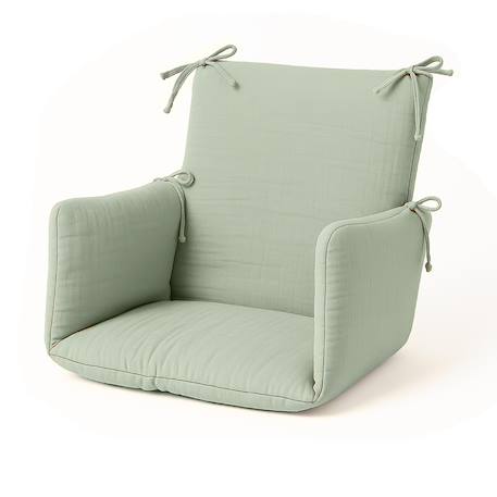 Coussin de chaise haute en coton bio Blanc+Fraise+Honey+Rose+Vert+Vichy 25 - vertbaudet enfant 