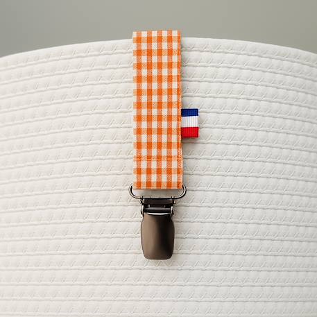 Attache tétine en coton bio Blanc+Fraise+Honey+Rose+Vert+Vichy 36 - vertbaudet enfant 