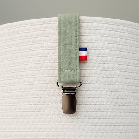 Attache tétine en coton bio Blanc+Fraise+Honey+Rose+Vert+Vichy 30 - vertbaudet enfant 