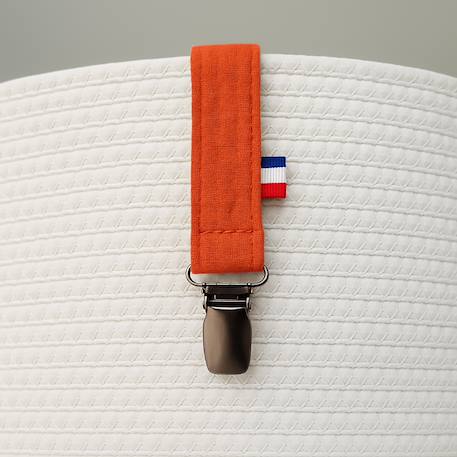 Attache tétine en coton bio Blanc+Fraise+Honey+Rose+Vert+Vichy 12 - vertbaudet enfant 