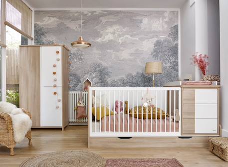 Lit bébé combiné évolutif salto Chêne 1 - vertbaudet enfant 