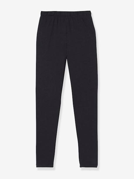 Lot de 2 leggings fille Basics anthracite+écru+gris chiné+noir+lot gris anthracite + bleu mar 20 - vertbaudet enfant 