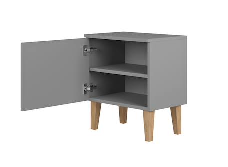 Chevet 1 porte dream Blanc & chêne+Gris & chêne 8 - vertbaudet enfant 