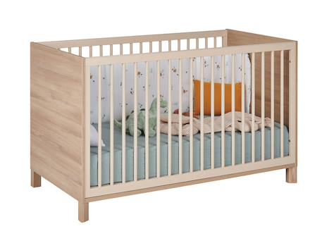 Lit bébé évolutif julia Chêne & lin 4 - vertbaudet enfant 