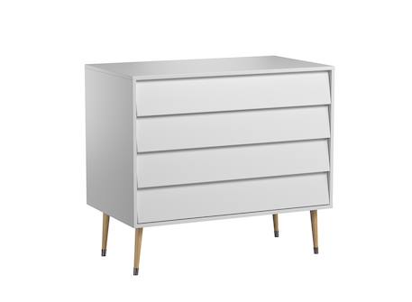 Commode 4 tiroirs bosque Blanc+Chêne vintage 2 - vertbaudet enfant 