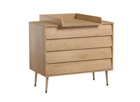 Commode 4 tiroirs bosque Blanc+Chêne vintage 7 - vertbaudet enfant 