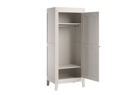 Armoire 1 porte milenne Blanc+Gris 2 - vertbaudet enfant 
