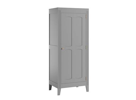 Armoire 1 porte milenne Blanc+Gris 5 - vertbaudet enfant 