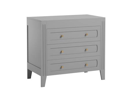 Commode 3 tiroirs milenne Blanc+Gris 7 - vertbaudet enfant 