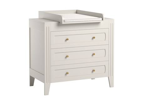 Commode 3 tiroirs milenne Blanc+Gris 3 - vertbaudet enfant 