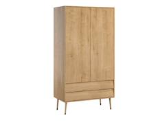 Chambre et rangement-Armoire 2 portes 2 tiroirs bosque