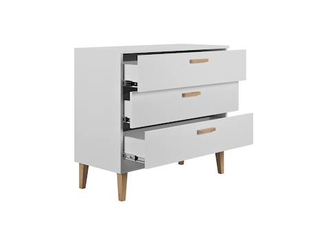 Commode 3 tiroirs dream Blanc & chêne+Gris & chêne 4 - vertbaudet enfant 