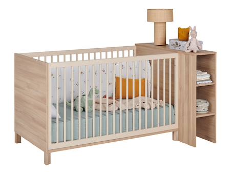 Lit bébé évolutif julia Chêne & lin 5 - vertbaudet enfant 