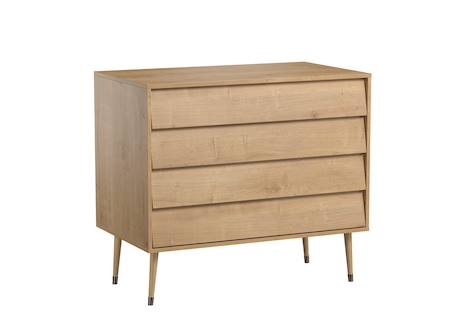 Commode 4 tiroirs bosque Blanc+Chêne vintage 6 - vertbaudet enfant 