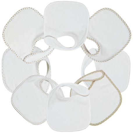 Lot de 7 bavoirs Vanille 1 - vertbaudet enfant 