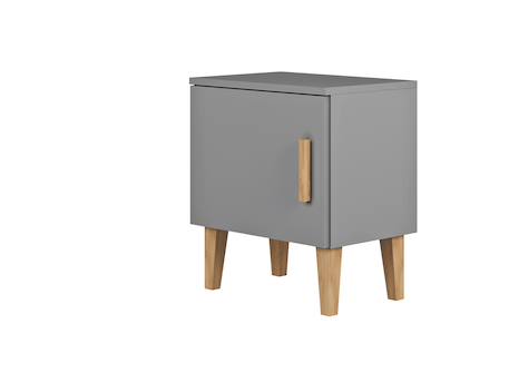 Chevet 1 porte dream Blanc & chêne+Gris & chêne 7 - vertbaudet enfant 