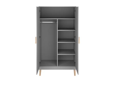 Armoire 2 portes dream Blanc & chêne+Gris & chêne 9 - vertbaudet enfant 