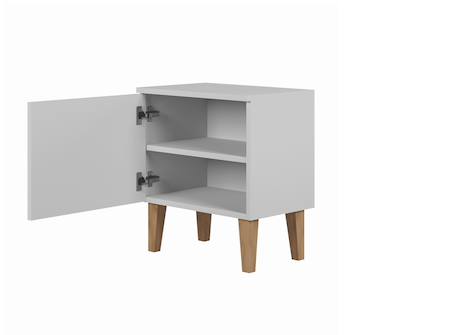 Chevet 1 porte dream Blanc & chêne+Gris & chêne 4 - vertbaudet enfant 